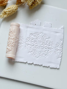 Baroque Floral Scroll Polymer Clay Roller Embossing Texture Tool