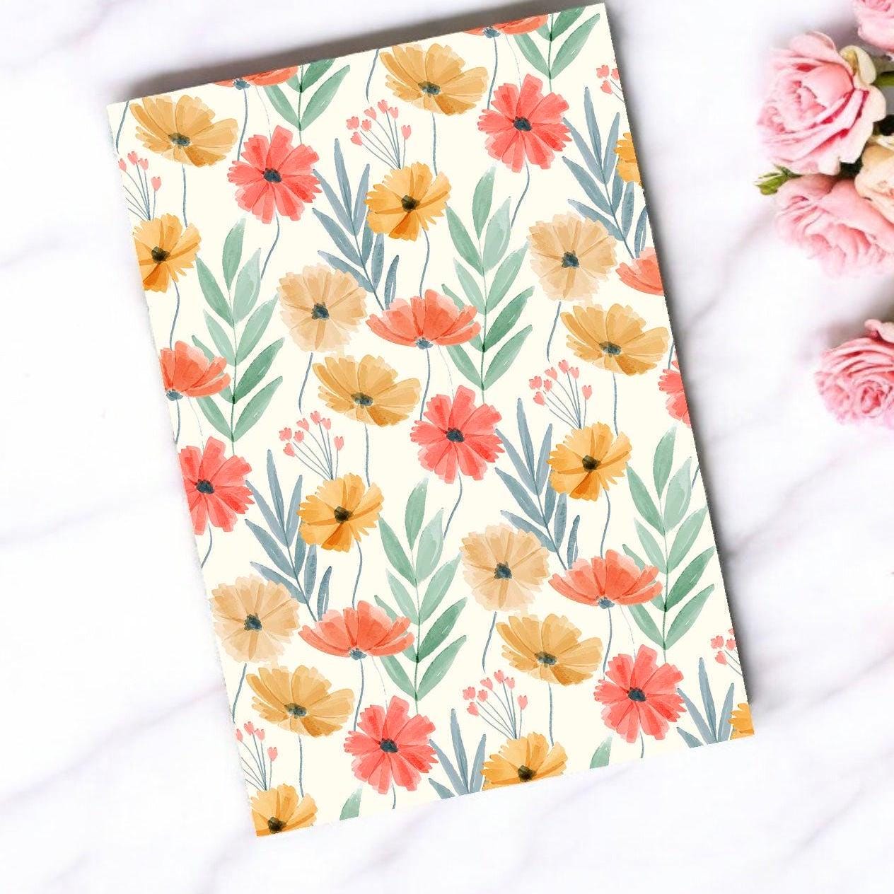 Floral Water Transfer Paper for Polymer Clay (9x14cm)