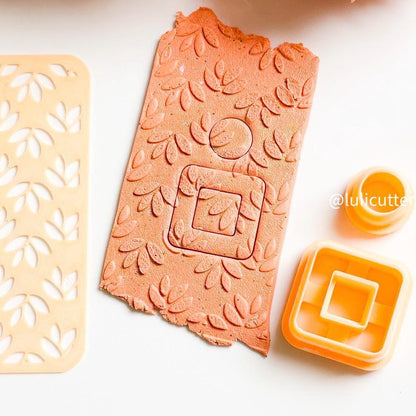 2 piece Square Frame Clay Cutter Double Cut-Out for Unique Earring Designs