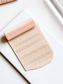 Chevron Embosser Roller for Polymer Clay Geometric Texture Tool
