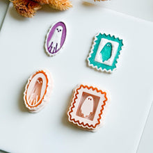 Framed & Oval Ghost Cutters Halloween Stamp-Style Polymer Clay Earring Mold Set (2 Design Options)