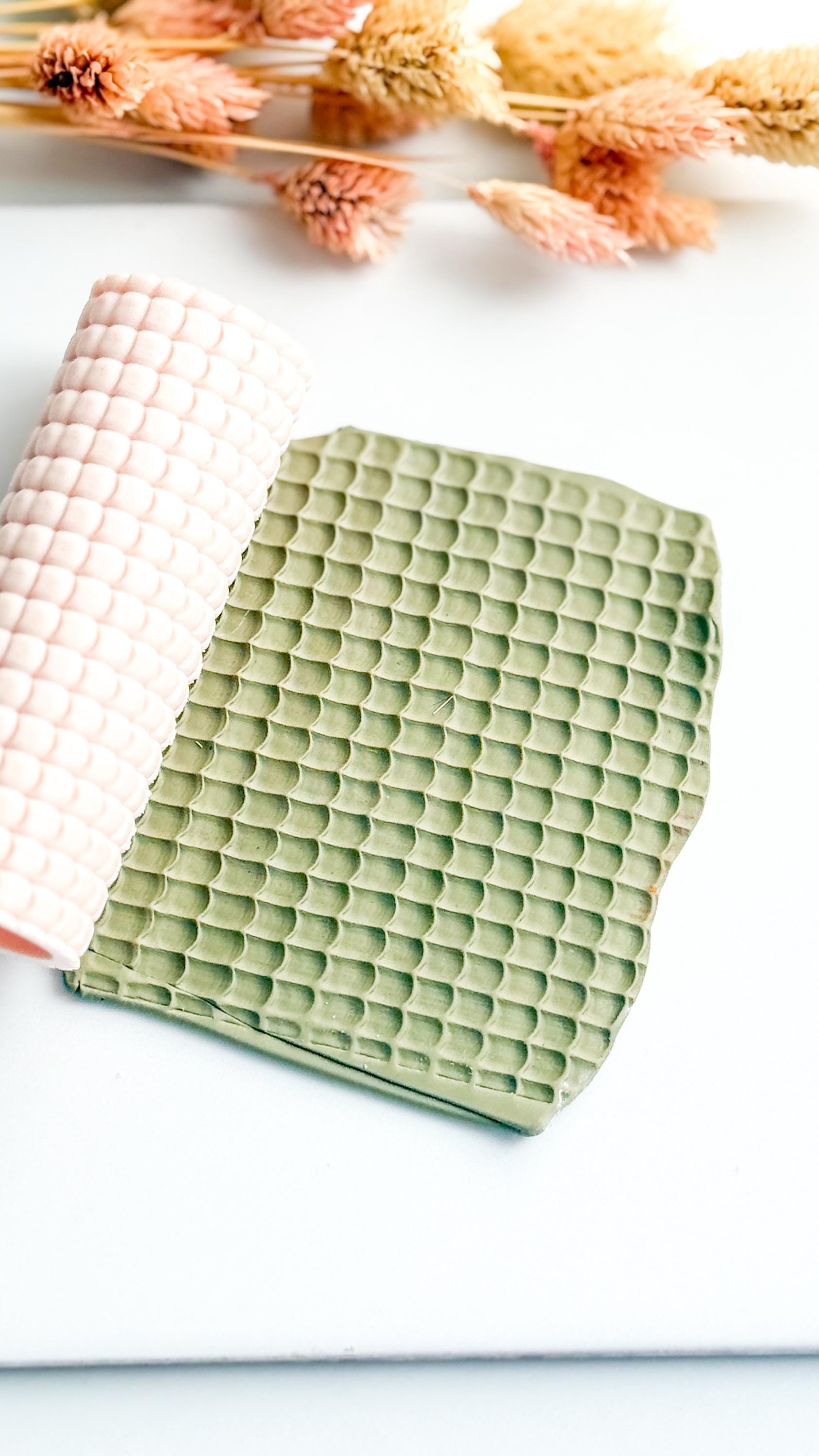 Circle Pattern Texture Roller, Polymer Clay Embossing Tool