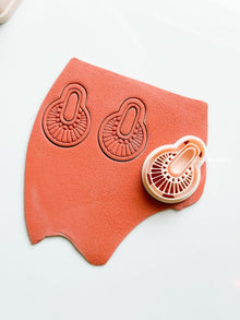 Boho Sunrise Cutter | Polymer Clay Earring Cutter with Imprint