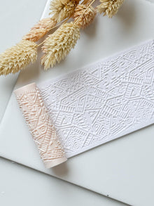 Abstract Geometric Polymer Clay Roller Embossing Texture Tool