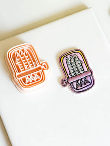 Sardine Can Polymer Clay Mold: Retro Food Earrings, Coastal Charms (41mm)