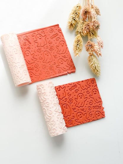 Halloween Ghost & Candy Clay Texture Roller: Polymer Clay Jewelry, Earrings