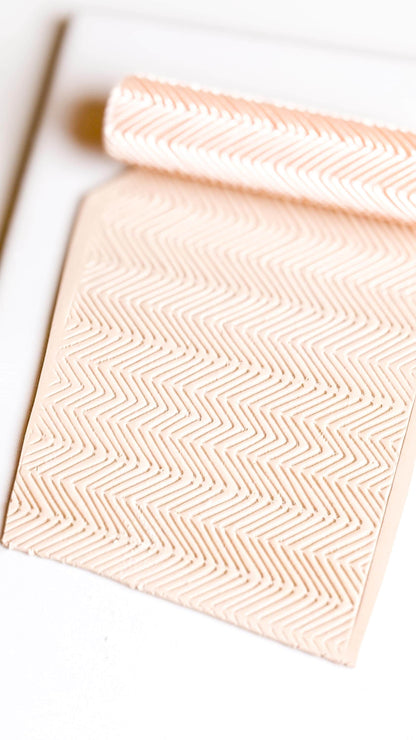 Chevron Debosser Roller for Polymer Clay Geometric Texture Tool