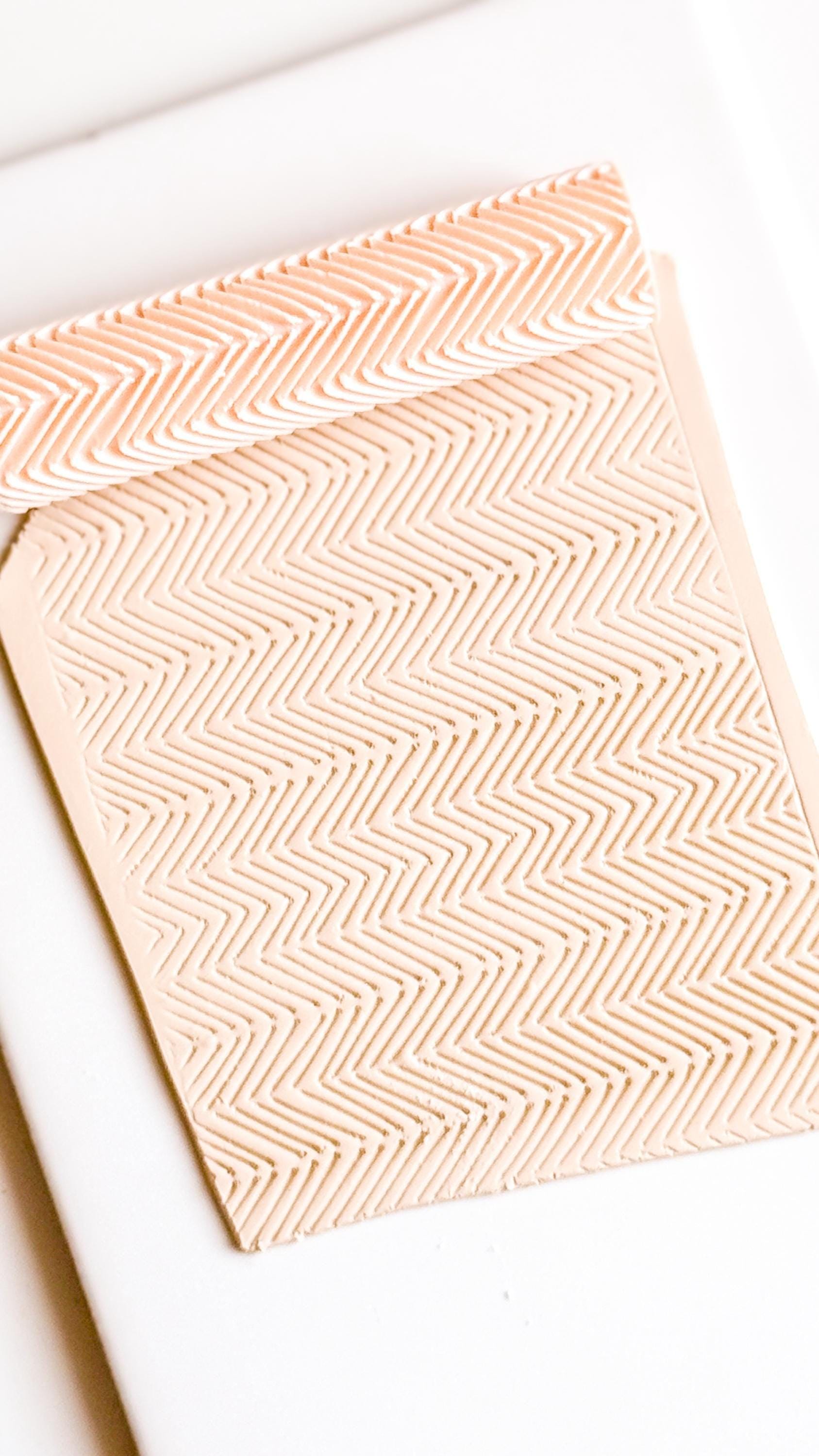 Chevron Debosser Roller for Polymer Clay Geometric Texture Tool