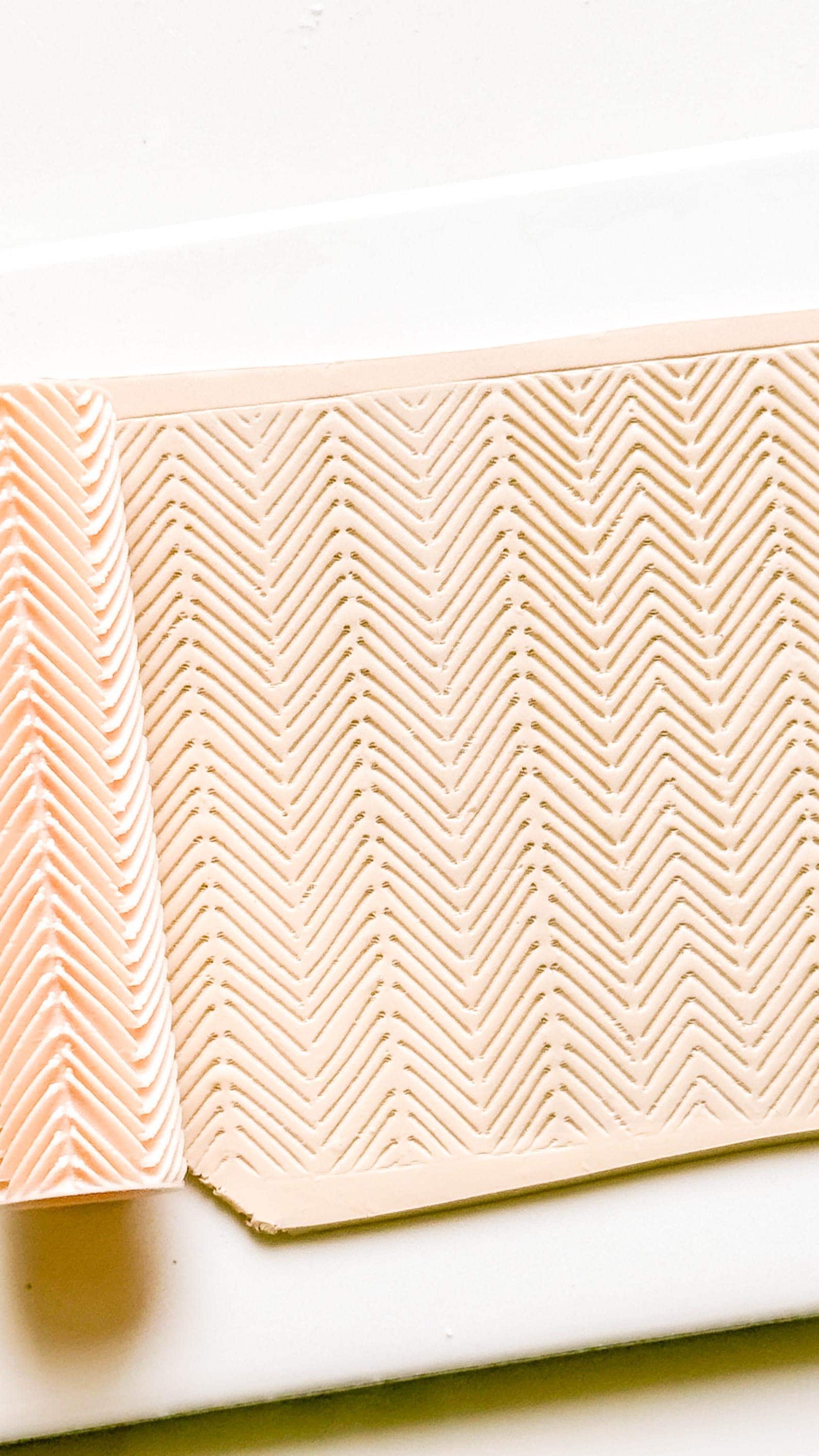 Chevron Debosser Roller for Polymer Clay Geometric Texture Tool