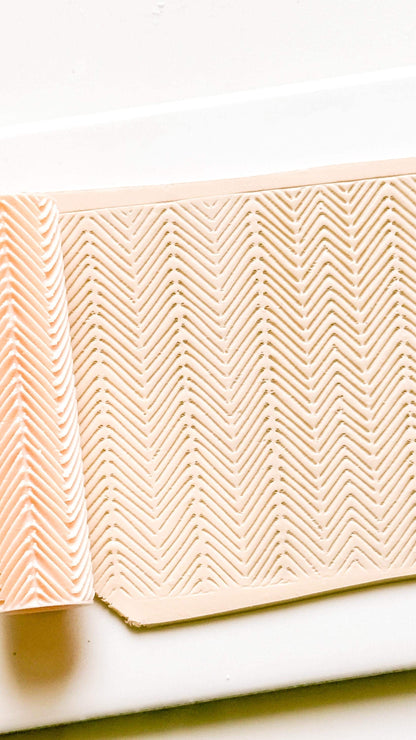 Chevron Debosser Roller for Polymer Clay Geometric Texture Tool