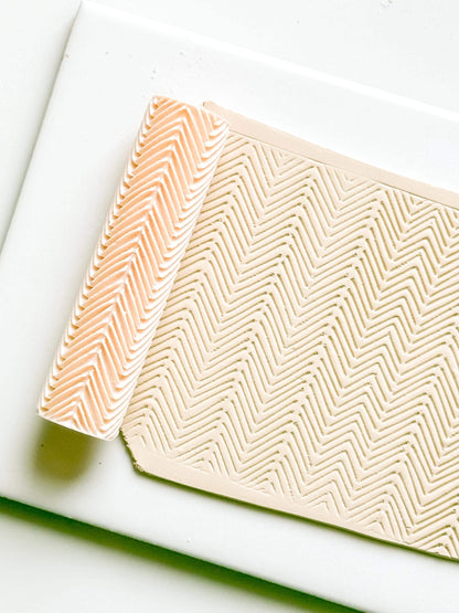 Chevron Debosser Roller for Polymer Clay Geometric Texture Tool