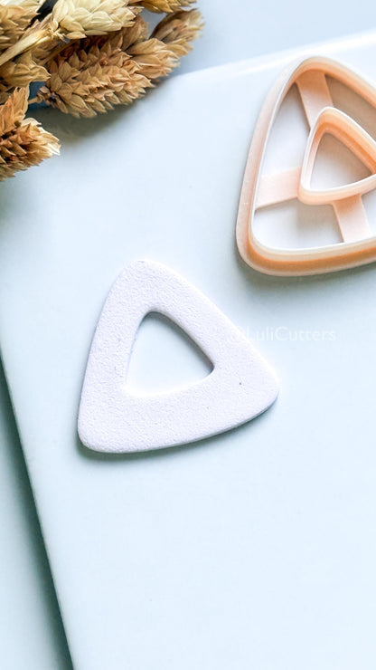 Basic Shapes - Rounded Triangle Clay Cutter Set: Geometric Polymer Clay Earring Shape