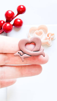Dachshund Heart Clay Cutter – Polymer Clay Earring or Pendant Shape