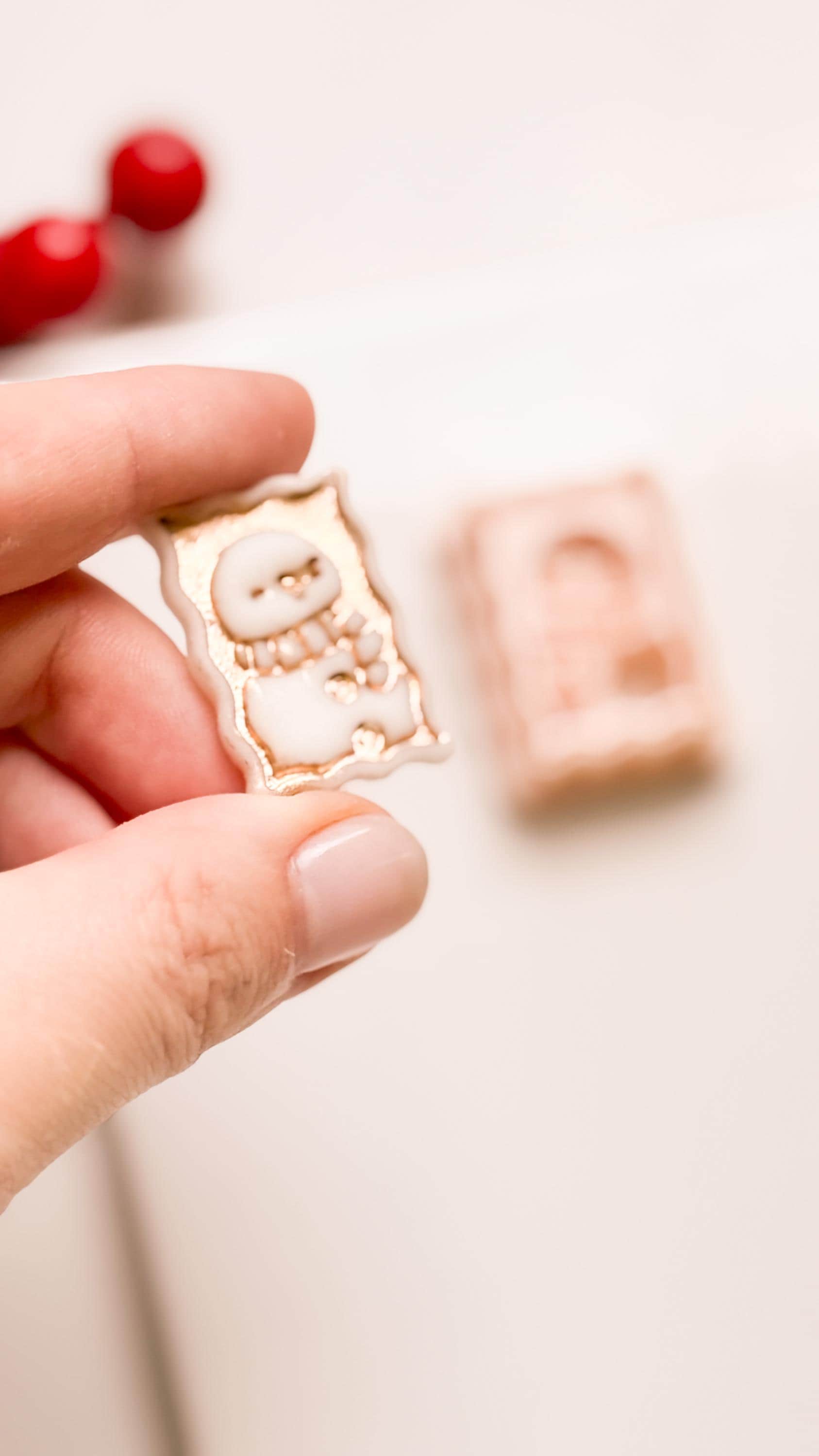 Snowman Clay Cutter: Christmas Earring Stamp for Polymer Clay