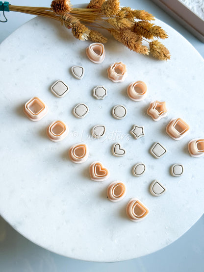 Basic Shape Stud Clay Cutters – Geometric Polymer Clay Earring and Charm Tools