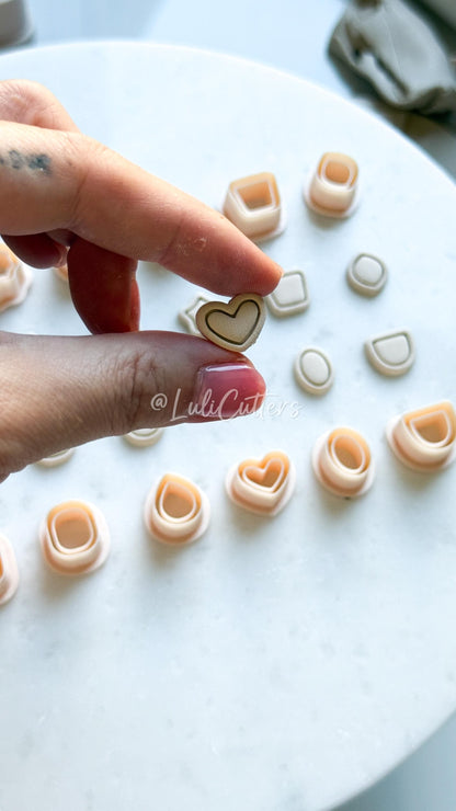 Basic Shape Stud Clay Cutters – Geometric Polymer Clay Earring and Charm Tools