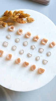 Basic Shape Stud Clay Cutters – Geometric Polymer Clay Earring and Charm Tools