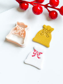 Santa Sack Polymer Clay Cutter Christmas Earrings and Ornaments