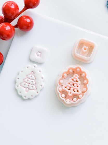 Winter Fairy Christmas Tree Polymer Clay Cutter Set Holiday Earrings & Jewelry