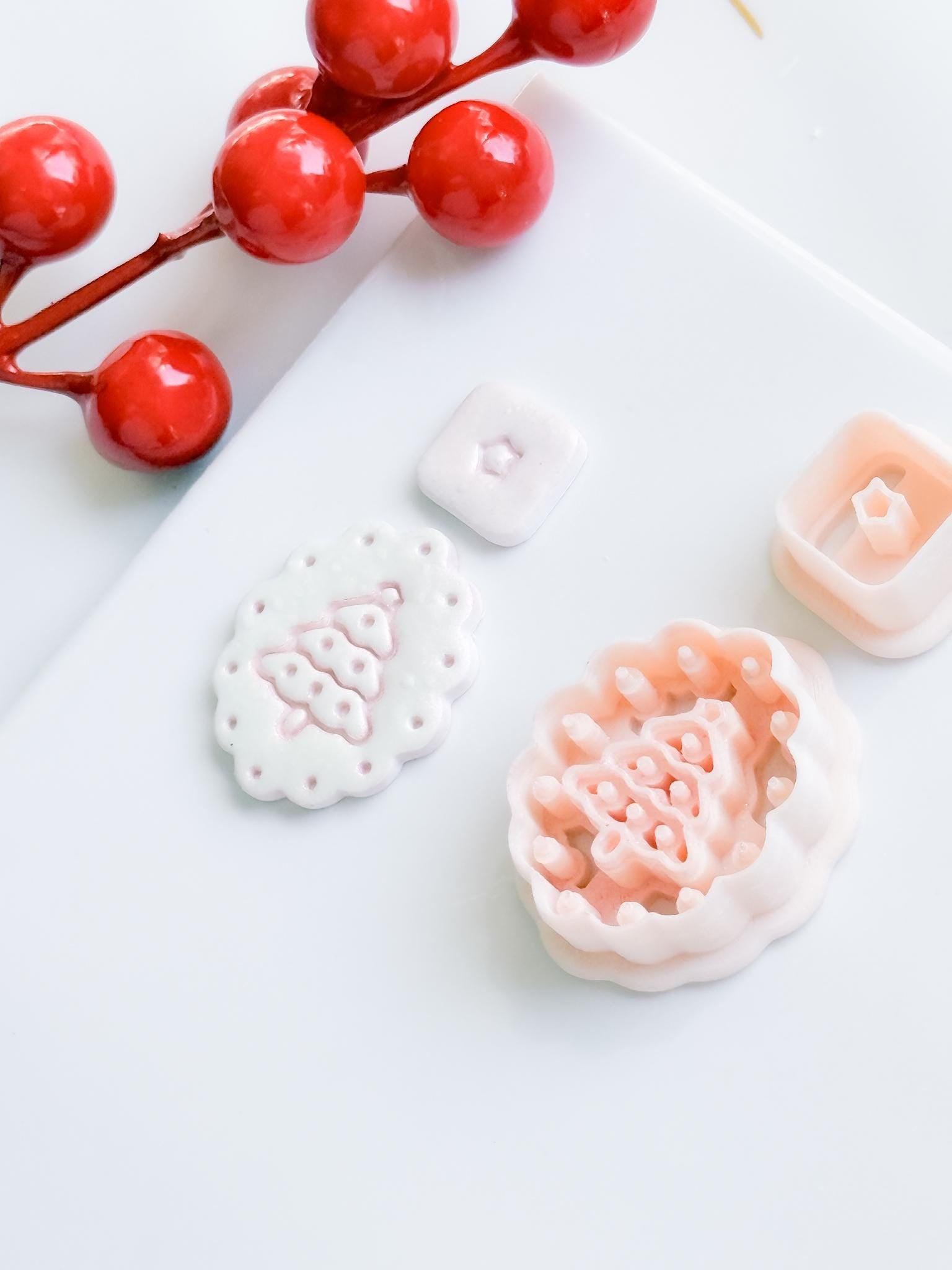Winter Fairy Christmas Tree Polymer Clay Cutter Set Holiday Earrings & Jewelry