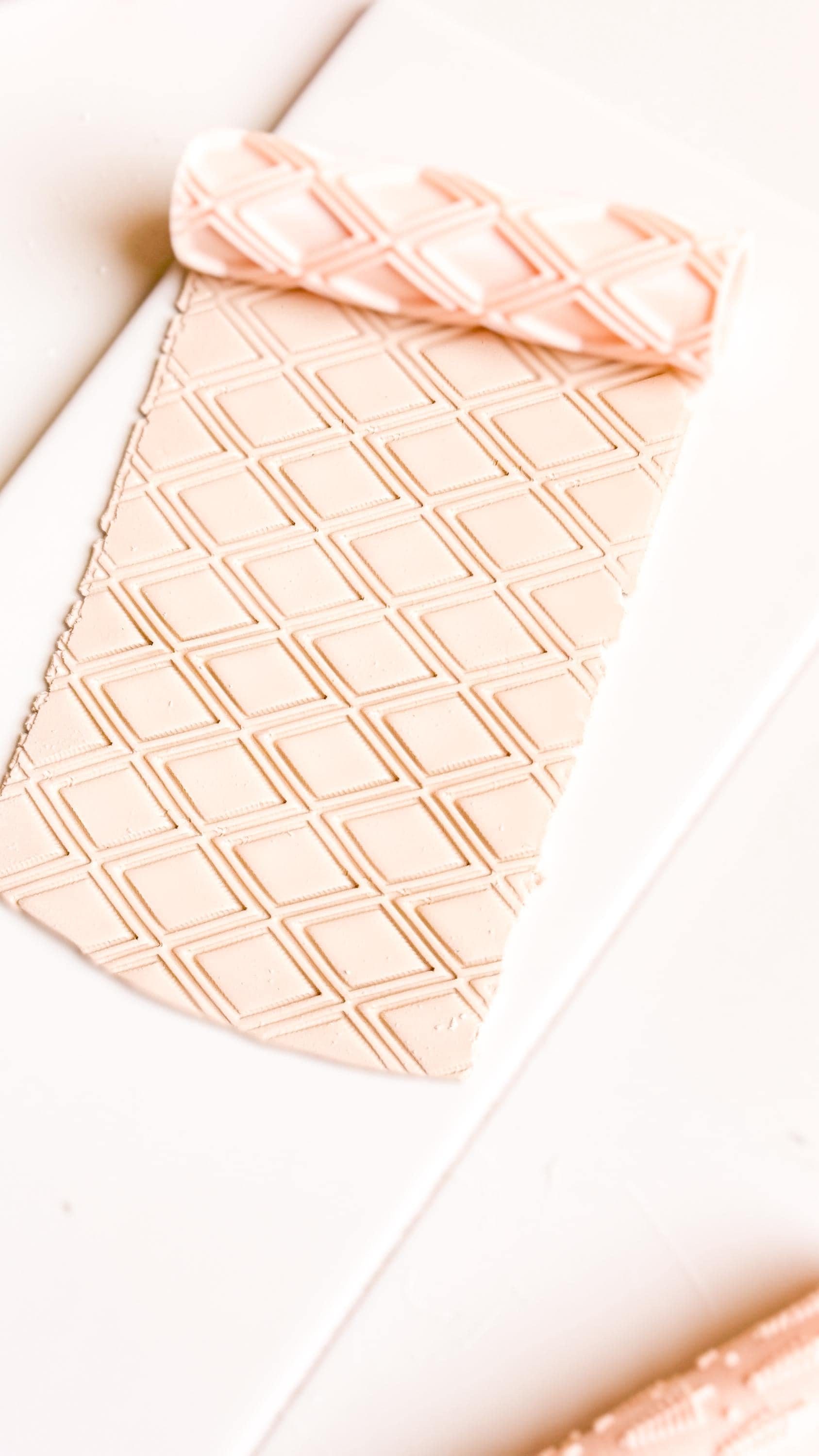 Diamond Pattern Texture Roller Geometric Embossing Tool for Polymer Clay Jewelry & Crafts