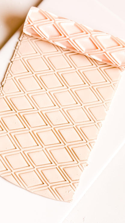 Diamond Pattern Texture Roller Geometric Embossing Tool for Polymer Clay Jewelry & Crafts
