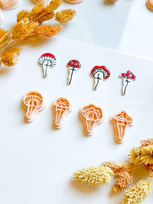Booty Mushroom Clay Cutter Set: Funny Polymer Clay Molds for Earrings