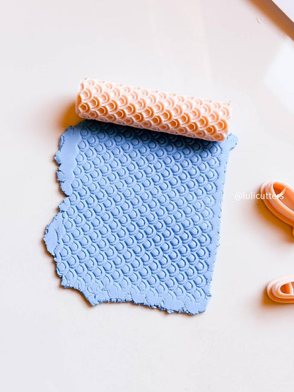 Fish Scale Texture Roller Mermaid Scallop Pattern Roller for Polymer Clay