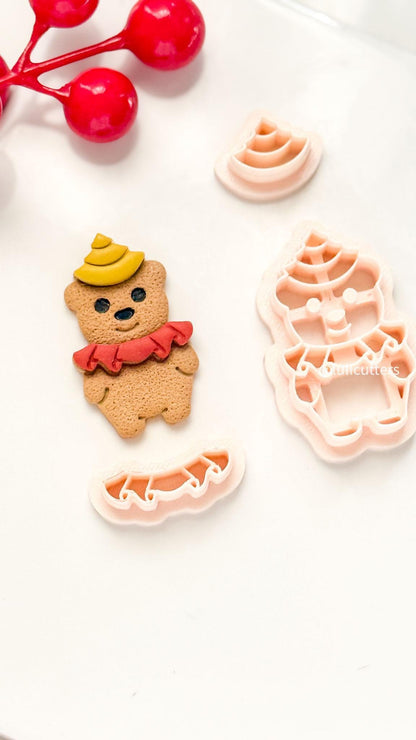 Christmas Bear Clay Cutter Set, Festive Polymer Clay Earring Tools