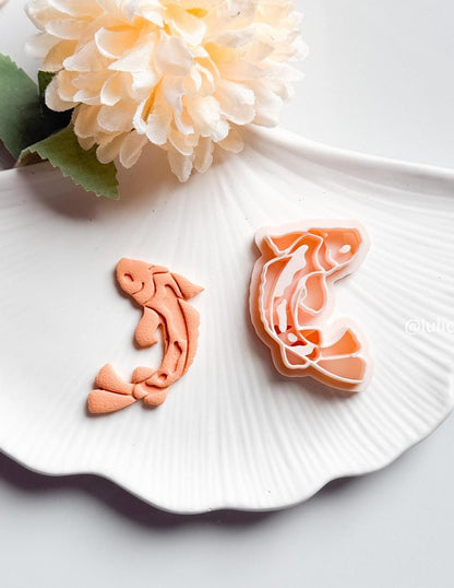 Koi Fish Polymer Clay Cutter: Elegant Jewelry Design