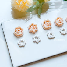 Floral Swirl Polymer Clay Cutter Set 6 Sizes (Stud & Dangle Friendly)