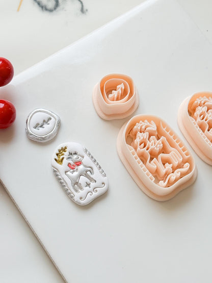 Winter Fairy Reindeer Trippant Polymer Clay Cutter Set Holiday Jewelry Design