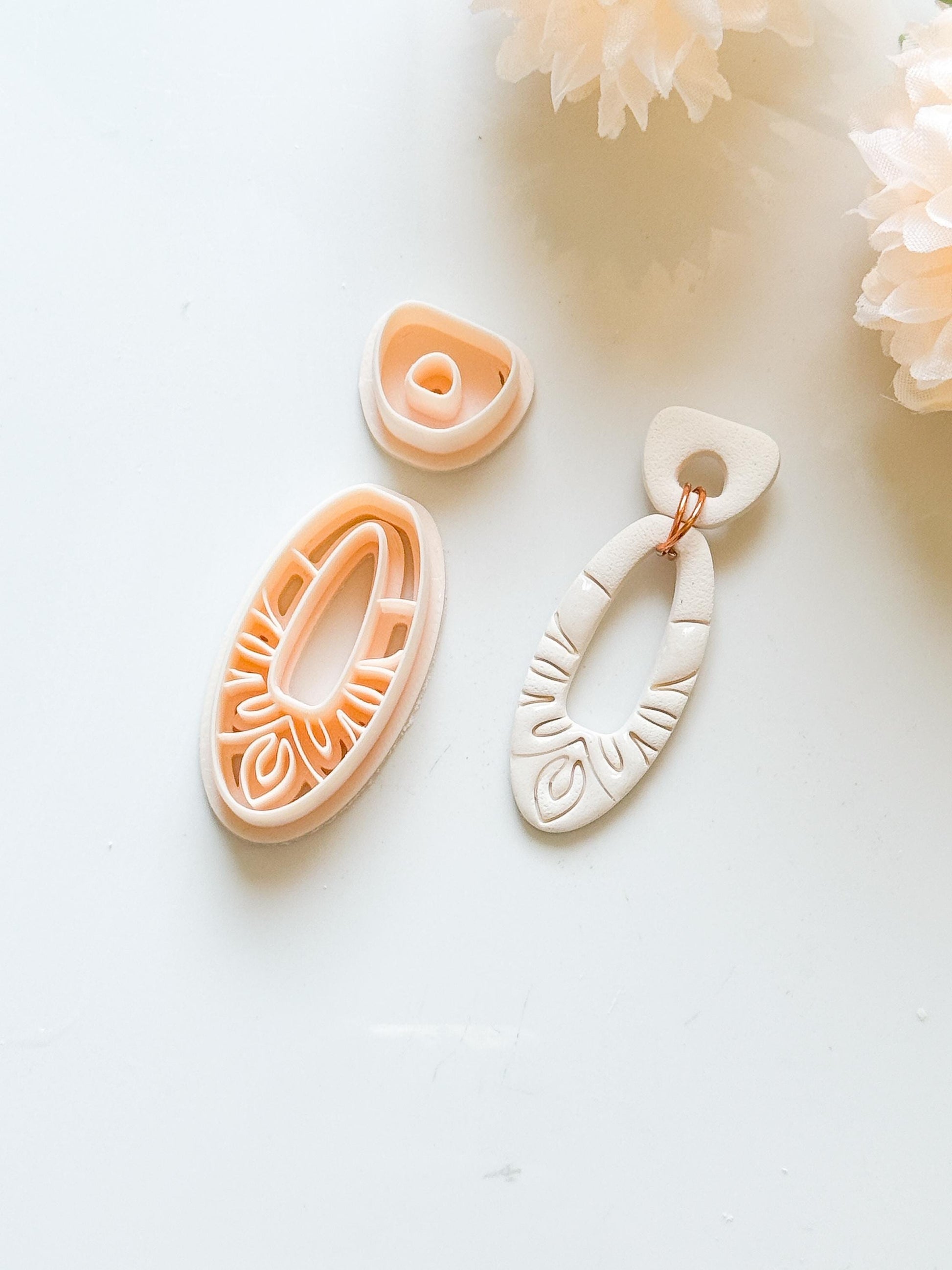 Floral Petal Clay Cutter Set: Statement Earring Making, 46mm