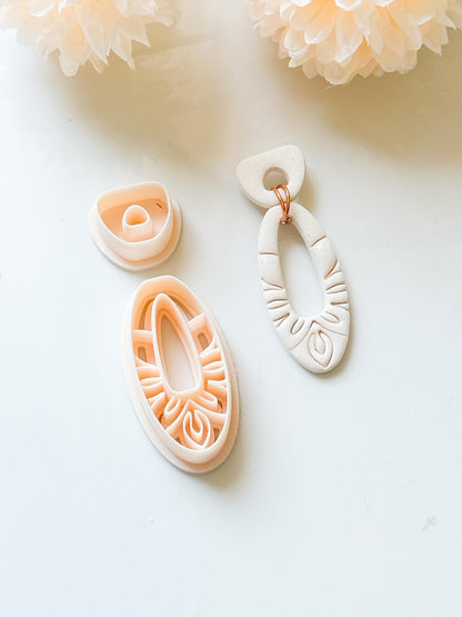 Floral Petal Clay Cutter Set: Statement Earring Making, 46mm