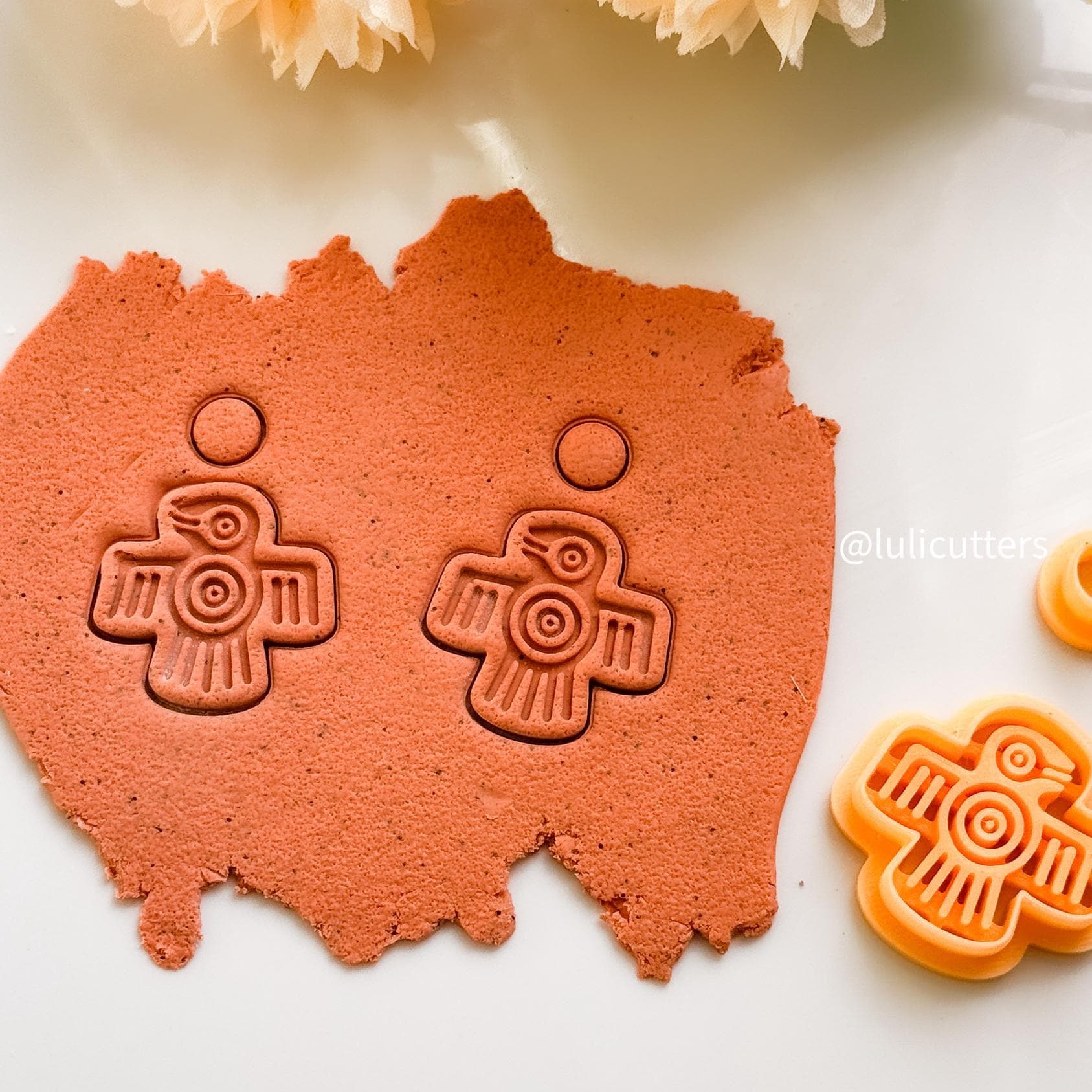 Thunderbird Clay Cutter: Aztec Tribal Earring Design