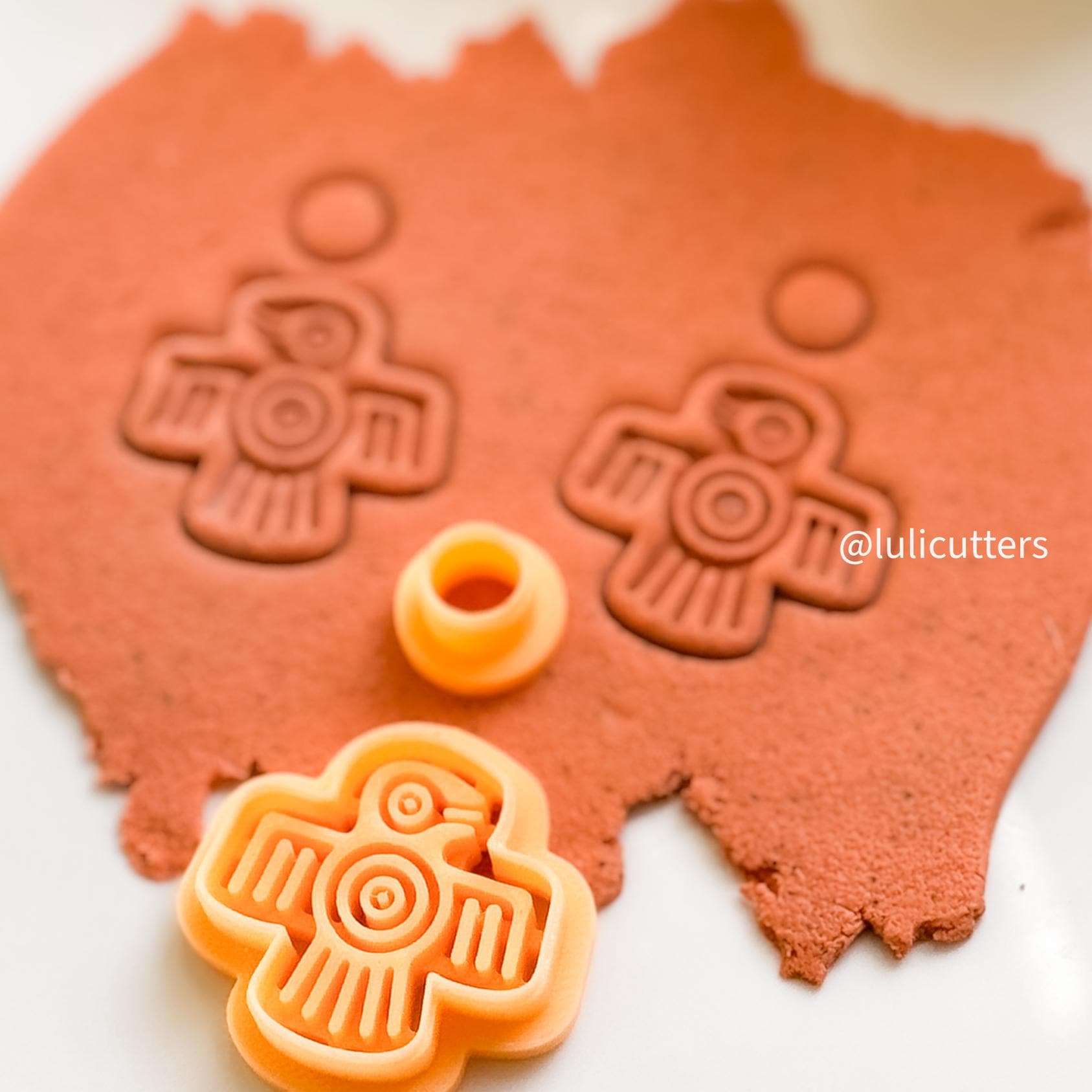 Thunderbird Clay Cutter: Aztec Tribal Earring Design