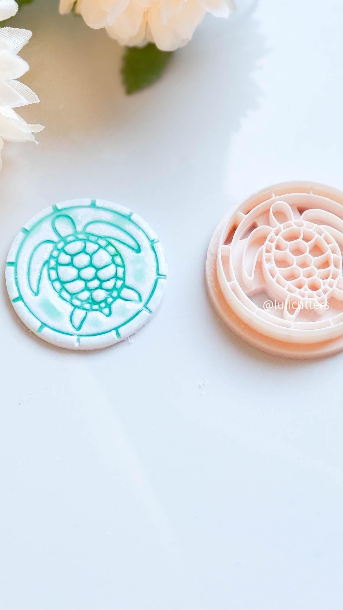 Sea Turtle Clay Cutter: Coastal Imprint for Polymer Clay Earrings