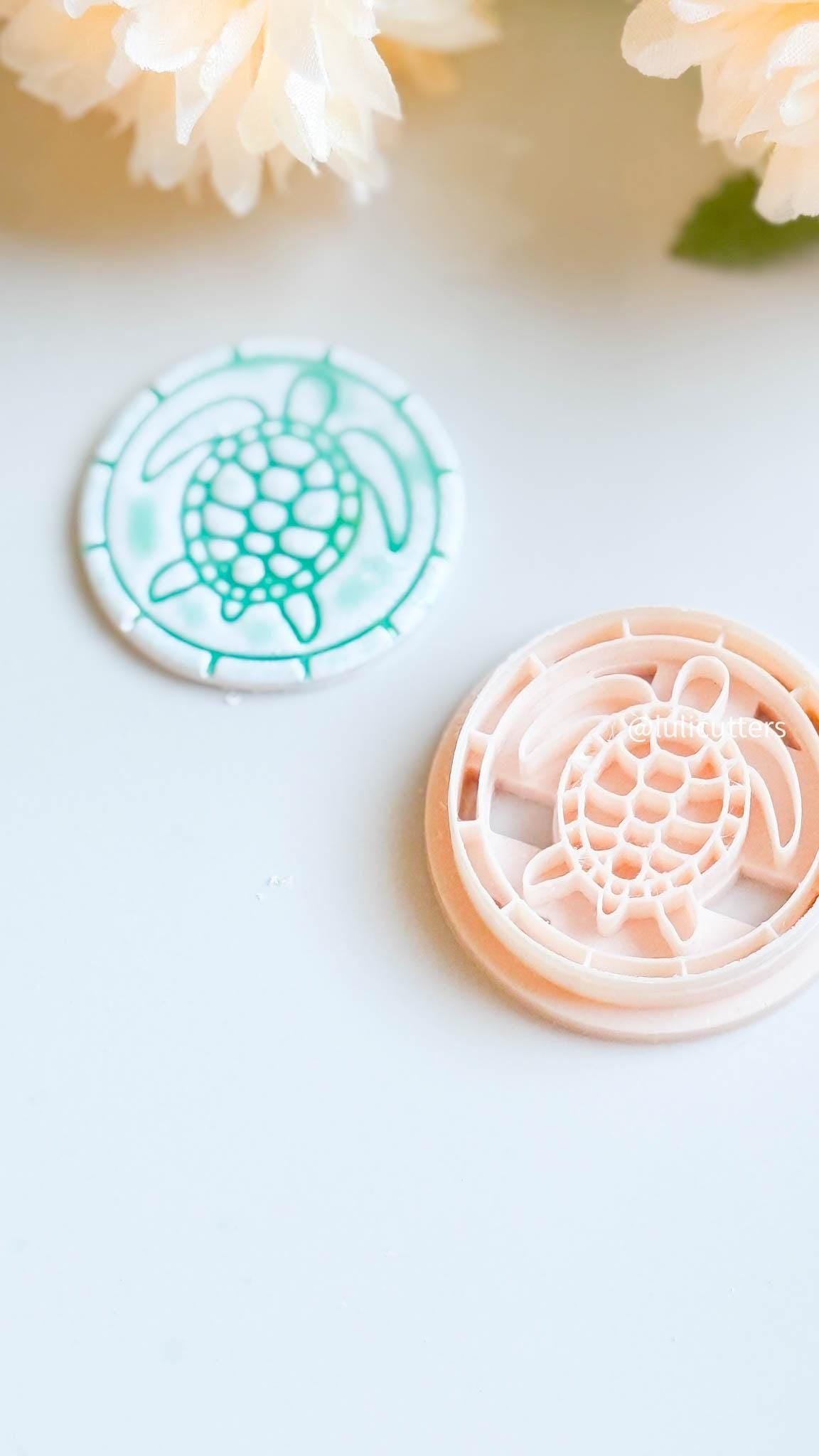 Sea Turtle Clay Cutter: Coastal Imprint for Polymer Clay Earrings