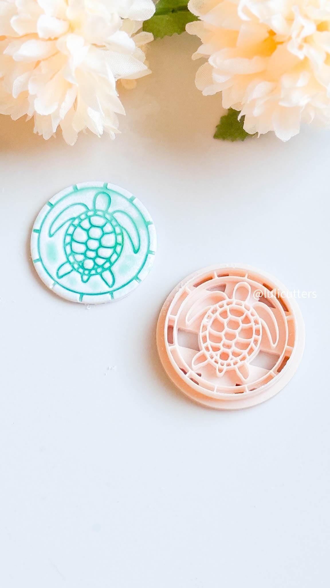 Sea Turtle Clay Cutter: Coastal Imprint for Polymer Clay Earrings