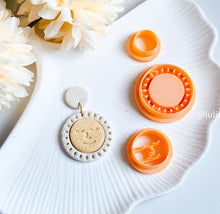 Celestial Sun Face Cutter Set Polymer Clay Earring Cutter with Imprint