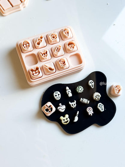 Mini Halloween Clay Cutter Set: Spooky Charms, Jewelry Making
