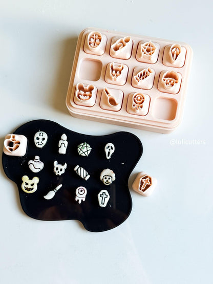 Mini Halloween Clay Cutter Set: Spooky Charms, Jewelry Making