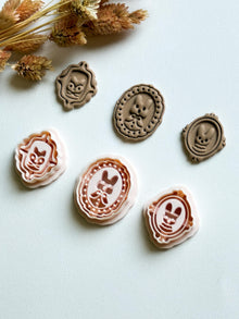 Fox & Bunny Cameo Clay Cutter Set: Vintage Animal Portrait Molds