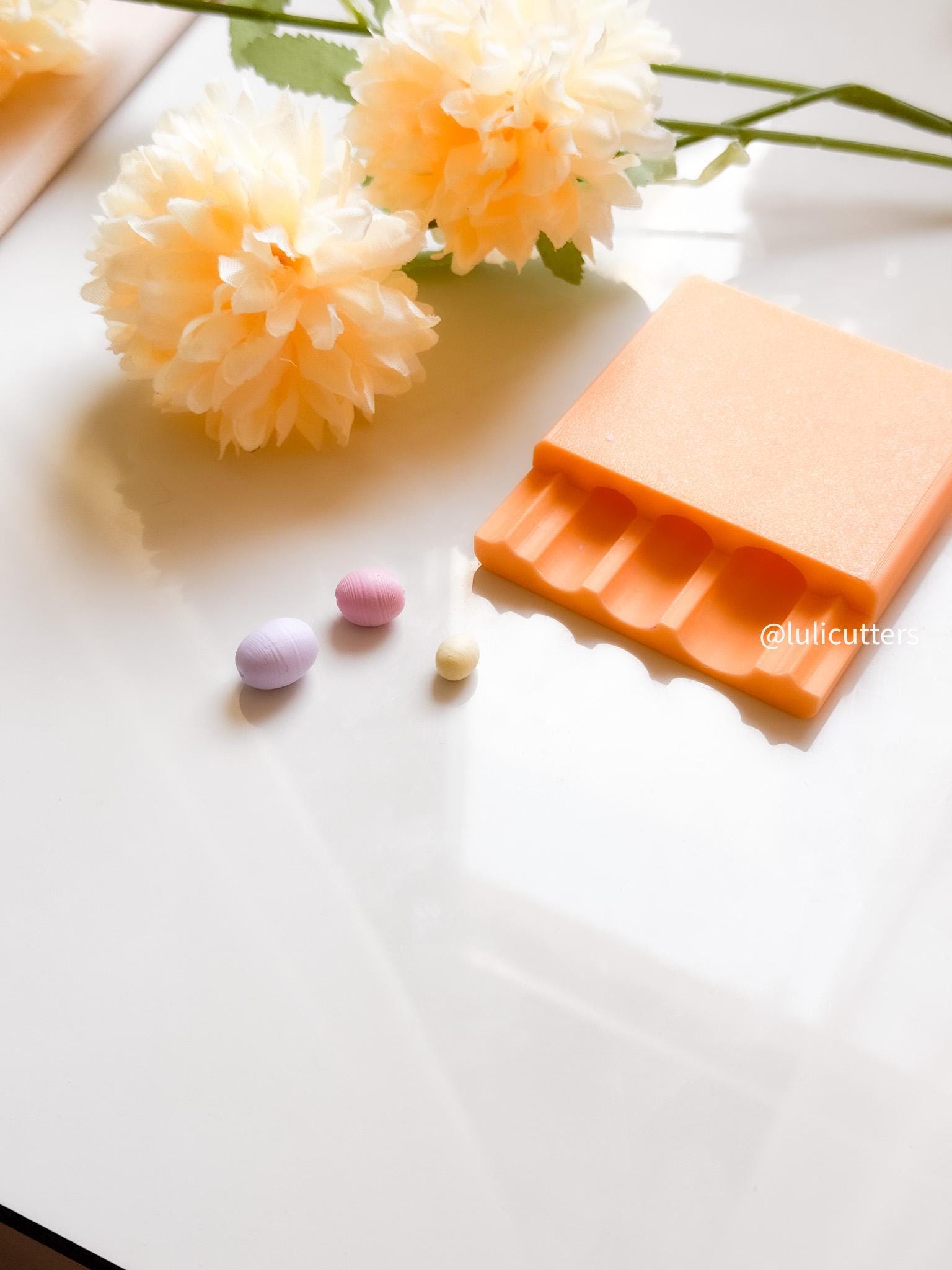 3-in-1 Oval Polymer Clay Bead Roller: 10mm, 12mm, 15mm Sizes