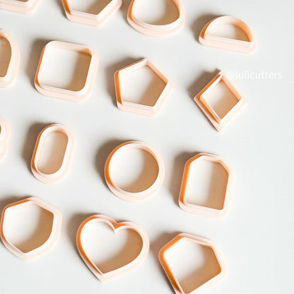 Geometric Clay Cutter Set: 30-Piece Polymer Clay Jewelry Making Tools