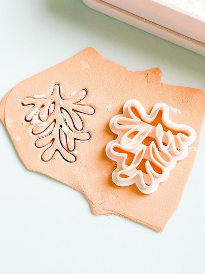 Coral Polymer Clay Cutter Beachy Ocean-Inspired Earring Cutter for Coastal Jewelry