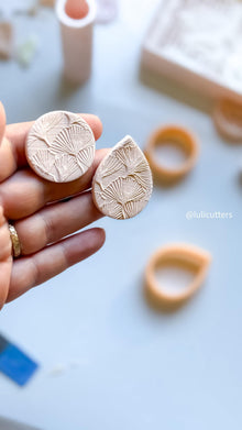 Ginkgo Leaf Texture Roller: Polymer Clay Pattern Maker (7cm)