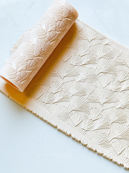 Ginkgo Leaf Texture Roller: Polymer Clay Pattern Maker (7cm)
