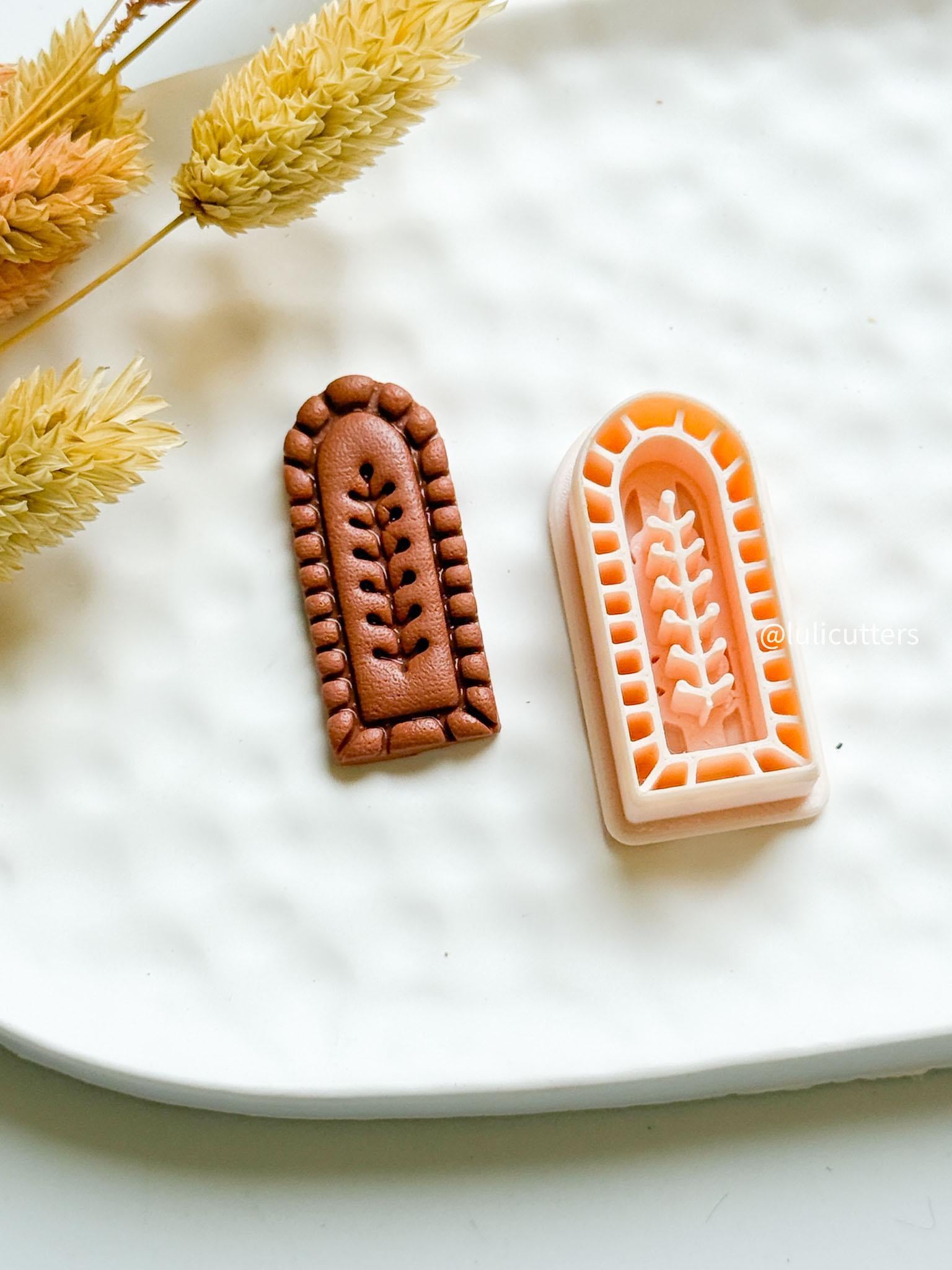 Botanical Arch Clay Cutter: Leaf Branch Detail - Polymer Jewelry Design