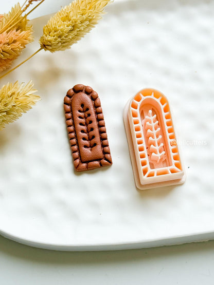 Botanical Arch Clay Cutter: Leaf Branch Detail - Polymer Jewelry Design